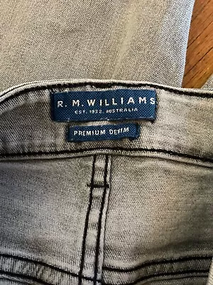 RM Williams Womens Jeans Grey 32/32 Denim Skinny Stretch • $28