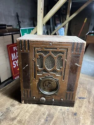 Vintage Old Rare Tombstone 6GM General Electric Tube Radio Wood Case Parts USA • $149.99