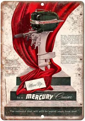 Mercury Cruiser Boating Vintage Ad Reproduction Metal Sign L44 • $21.95