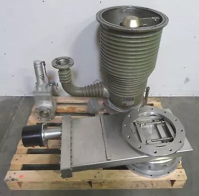 C187001 Varian 0182 Diffusion Pump (208VAC 4400W) 18  Flange W/(2) Gate Valves • $1500