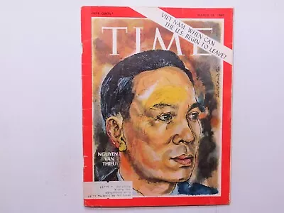 TIME Magazine March 28 1969 South Vietnam's President NGUYEN VAN THIEU 7S • $13.99