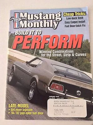 Mustang Monthly Magazine Combo For Street Strip January 2002 041117NONRH2 • $17.99