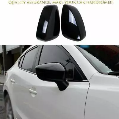 For Mazda 6 Atenza 2014-2017 Bright Black Abs Rear View Mirror Cap Cover Trim 2x • $34.89