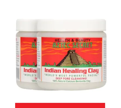 $28.95 • Buy Aztec Indian Healing Clay Facial Deep Pore Cleansing Mask Skin Care Genuine X2