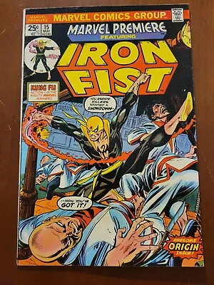 Marvel Premiere #15 NO MVS 1974 7.5-8.0 Origin & 1st Appearance Of Iron Fist • $110