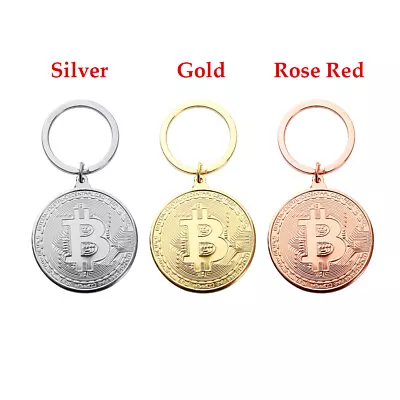 Friends Gifts Jewelry Bitcoin Key Chain Collectors Key Ring Commemorative • $7.68