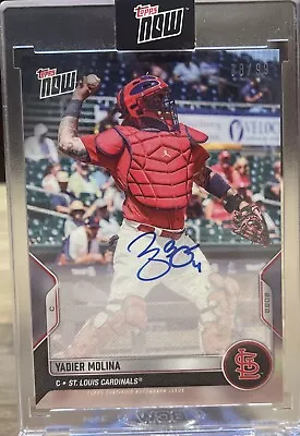 2022 TOPPS NOW ROAD TO OPENING DAY Yader Molina AUTO /99 • $159