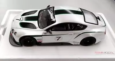 TSM Model 2013 Bentley Continental GT3 White 1/18 Die-cast Model Limited Edition • $550.66