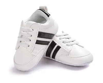 Newborn Infant Baby Boy Girl Pram Shoes Toddler Pre-Walker Sneakers 3 6 9 12 18M • £4.69