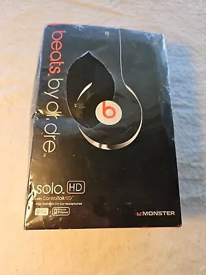 Beats By Dr. Dre Monster Solo HD Black Over The Ear Headphones Sealed • $150