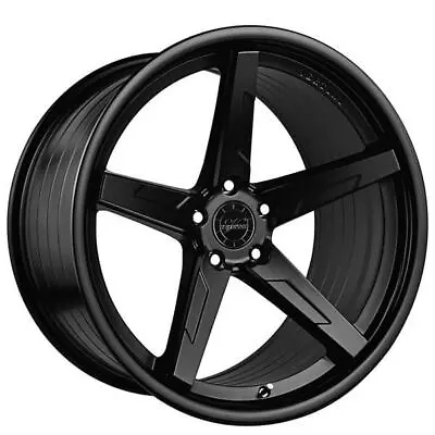 (4) 20  Vertini Wheels RFS1.7 Satin Black With Gloss Black Lip Rims (B6) • $1720