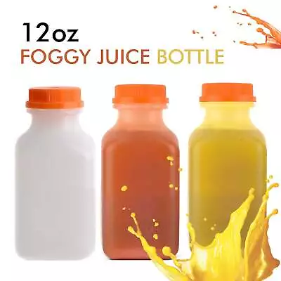 12oz Empty Plastic Juice Bottles With Tamper Evident Caps Freezer Safe BPA FREE • £26.94