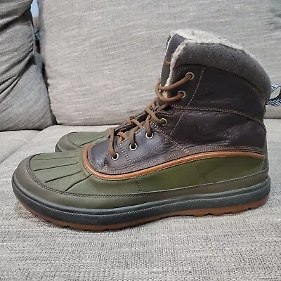 Nike Woodside II ACG Boots Mens Size 13 Brown Green Leather Winter 525393-200 • $54.99