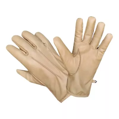 Real Leather High Quality Driving Soft Gloves Short Cops Gloves Tan Color • £7.99