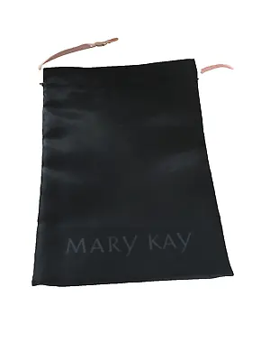 Mary Kay Cosmetic/Makeup Bag Black Satin Feel W/ Pull String Tie Close  • $12.95