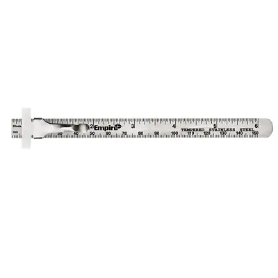 6 Inch Pocket Ruler Stainless Steel  • $4.99