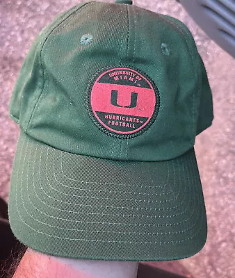 Vintage University Of Miami Hurricanes Nike Team Sports 90s Strapback Hat Cap • $23.88