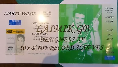 Marty Wilde:hide And Seek:record Sleeve • £5.50