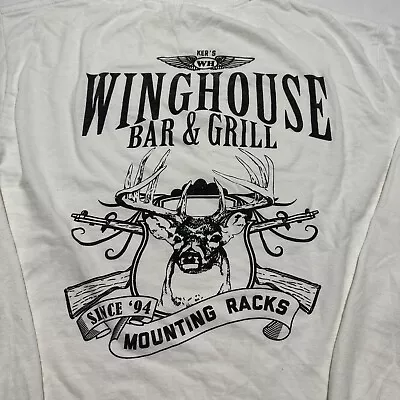 Vintage WingHouse T-Shirt Mens Medium Mounting Racks Bar & Grill Long Sleeve • $12