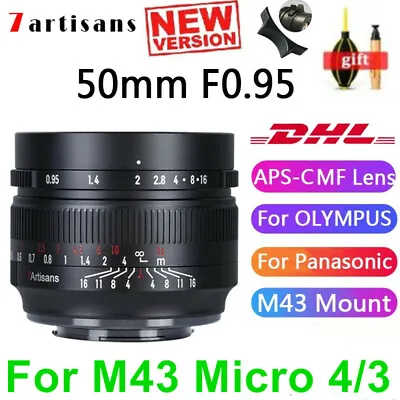 $180 • Buy 7artisans 50mm F0.95 APS-C Large Aperture Lens For M43 Olympus Panasonic Camera