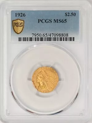 1926 $2 1/2 Gold Indian $2.5 MS65 PCGS Secure 947052-3 • $1895