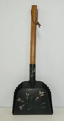 Vintage Toleware Tin Shovel Wood Handle Ash Country Cottage Decor 17  Long • $11.95