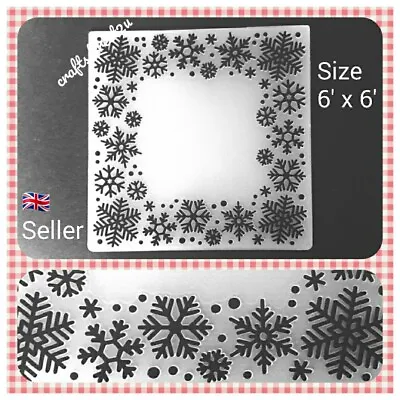 Embossing Folder - CHRISTMAS - 6  X 6  - SNOWFLAKES - BORDER • £4.99