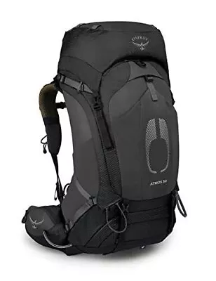 Osprey Atmos AG 50 Men's Backpacking Backpack Black Small/Medium OSP-10003554 • $253.22