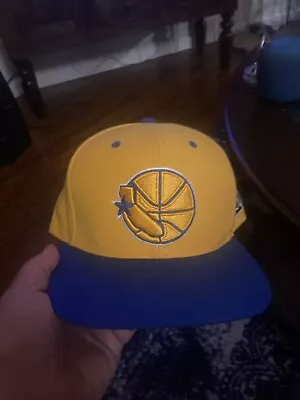 Mitchell And Ness Golden State Warriors Snapback Hardwood Classic Hat NBA Blue • $18