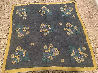 Vera Neumann Vintage Verashear Scarf Floral Design  25  By 25  Made In Japan • $8.50