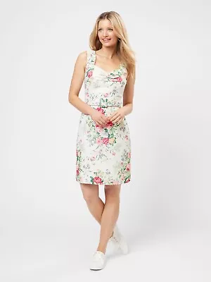 Pretty Review Sz 12 Off White Floral Yvette Dress • $9.75