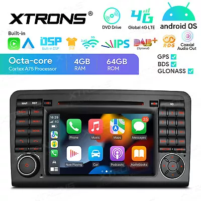 Android 13 4+64GB Car DVD GPS Sat Nav Stereo Radio 4G LTE DAB For Benz W164 X164 • £299.99