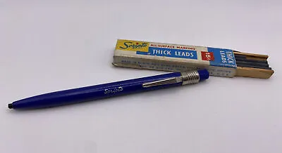 VTG Scripto Blue Twist Mechanical Pencil Thick Lead China Marking Made In USA • $10.99