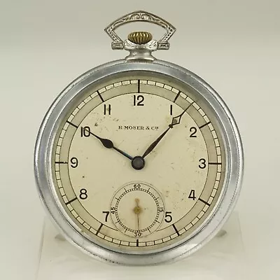 Rare! R. MOSER Pocket Watch Men's No Fusee Duplex No Chronometer No Repeater RAR • $95