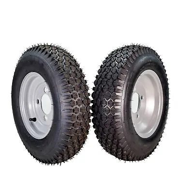 MASSFX 4.80/4.00-8 4 Ply Pre-Mounted 4x4 Bolt Tubeless Trailer Tire (Two Pack) • $39.96