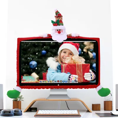 Christmas Computer Monitor Cover Protective Flat Screen Dust Elastic Cover • $11.98