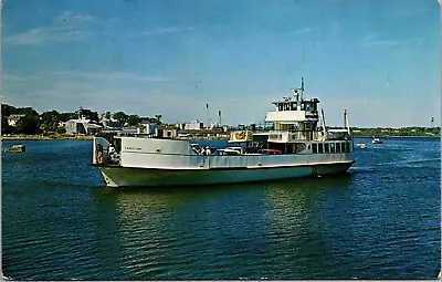 Vtg Ferry Everett Libby Arriving Rockland Harbor From Vinalhaven ME Postcard • $5.99