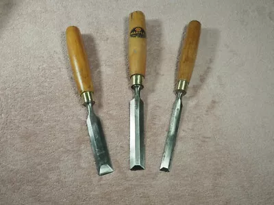 3 Vintage Marples Bevel Chisels • £10