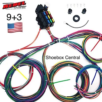 $248.50 • Buy Rebel Wire 12 Volt Wiring Harness, 9+3 Circuit Universal Kit, Made In The USA!!