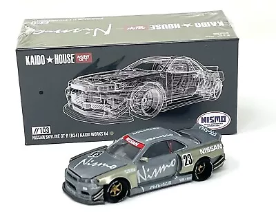 Chase! Kaido House X Mini GT 1:64 Nissan Skyline GT-R R34 Kaido Works V4 KHMG103 • $99.99