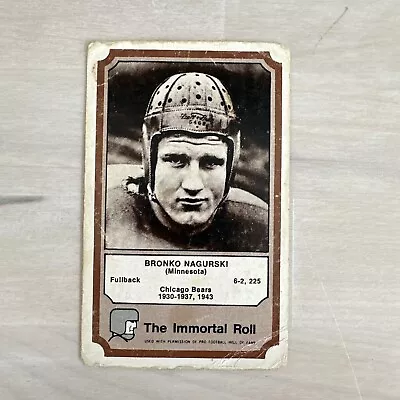 1974 Fleer Football Cards Immortal Roll Bronko Nagurski Chicago Bears #35c • $1.99