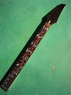 Maple Guitar Neck 24Fret 25.5inch Rosewood Fretboard Vine Inlay Bolt On #J • $60