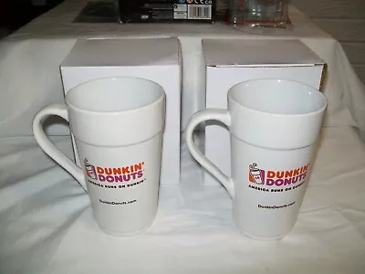 $21.95 • Buy Brand New Lot Of 2 Dunkin Donuts 16 Oz. Classic Tall Ceramic Mugs