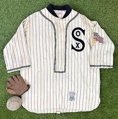 Vintage Mitchell & Ness 1917 Chicago White Sox Wool Flannel MLB Baseball Jersey • $249.99