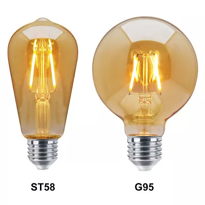 Vintage LED 2W Edison Style ST58 G95 Filament Light Bulb E27  • £8.99