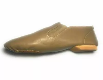 Slip On Split Sole Neoprene Jazz Shoes Eye Shape Dance Shoes Black Tan Irish • £9.99