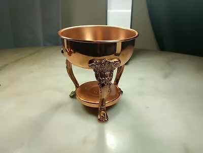 Vintage Copper Chaffing Dish Stand / Carafe Waring Stand 6  Diameter 6  Tall • $15