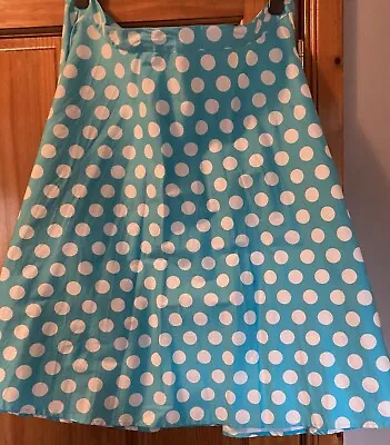 Hell Bunny Vixen Turquoise Cotton Skirt With White Polka Dots Size 4XL • £7.99