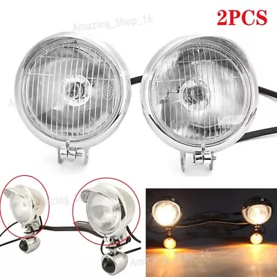 $36.05 • Buy Bullet Visor Fog Passing Headlight For Yamaha V Star 650 950 1100 Custom Classic