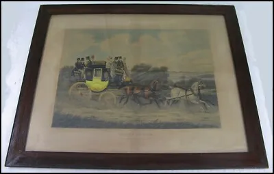 Antique 1841 After James Pollard Engraved By C Hunt Coach Print Making The Time  • £59.55